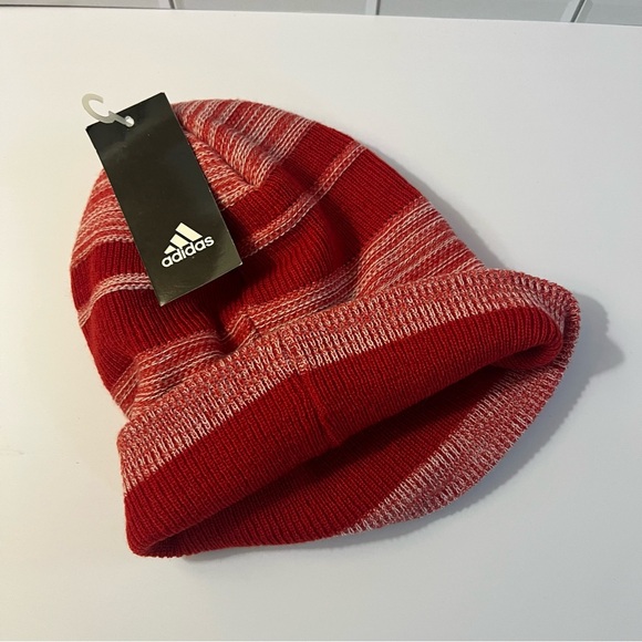 Miami University Redhawks | Adidas Striped Beanie | Red/White | NWT - Picture 5 of 5